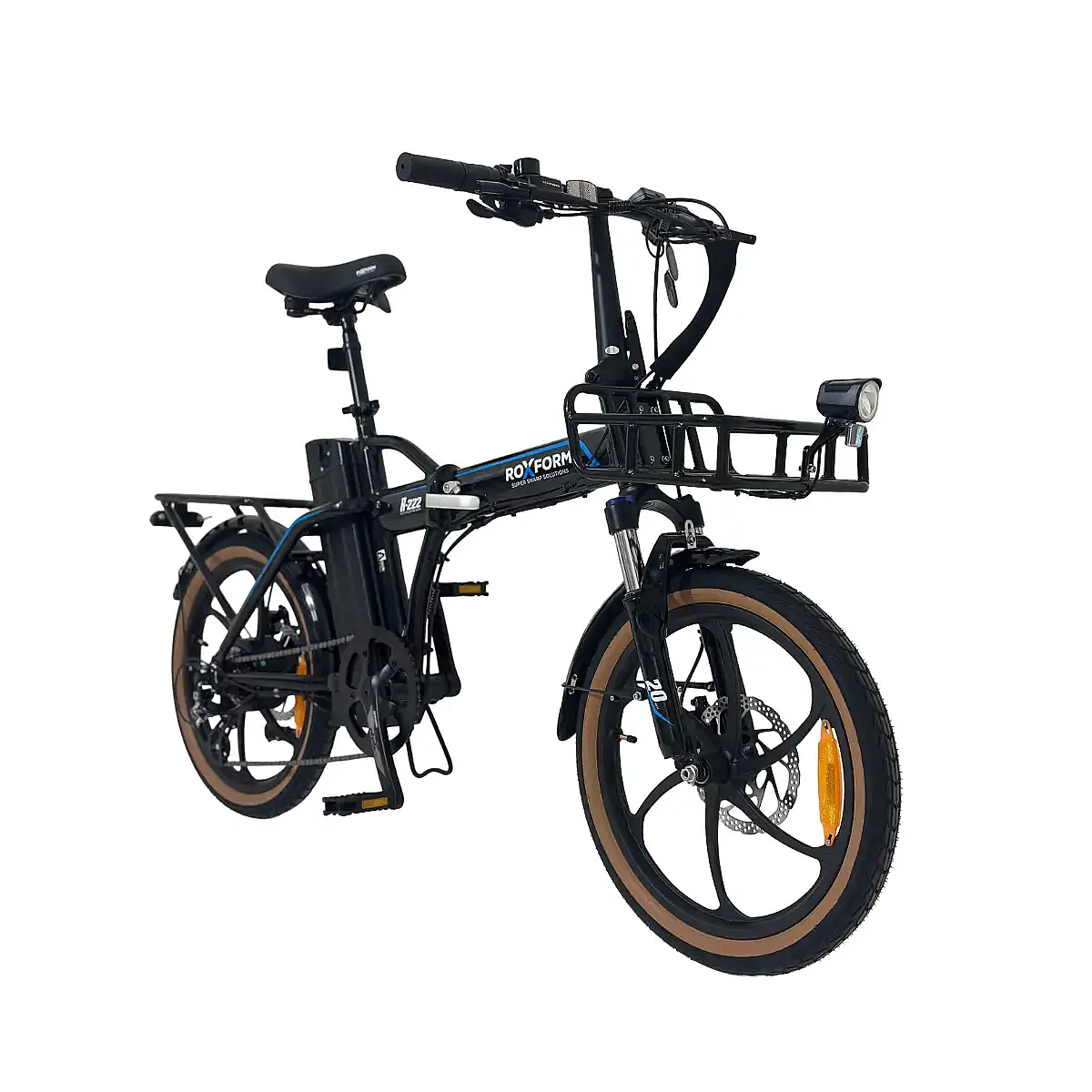 ÖN SİPARİŞ - Roxform R-222 Elektrikli Katlanabilir Bisiklet 20AH Shimano Altus Hidrolik Fren Alüminyum Kadro - 8
