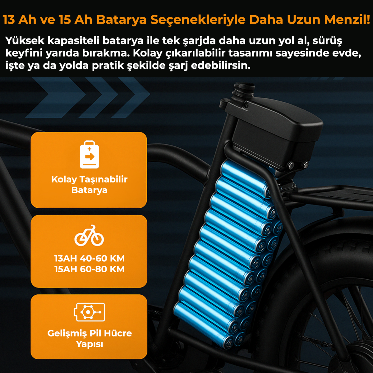 Roxform R-300 Elektrikli Katlanabilir Bisiklet 13AH/15AH Shimano Altus Hidrolik Fren Alüminyum Kadro - 33