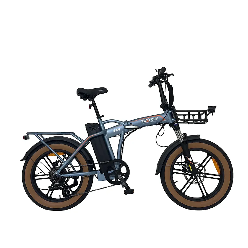 ÖN SİPARİŞ - Roxform R-400 Elektrikli Katlanabilir Bisiklet 20AH Shimano Altus Hidrolik Fren Alüminyum Kadro - 7