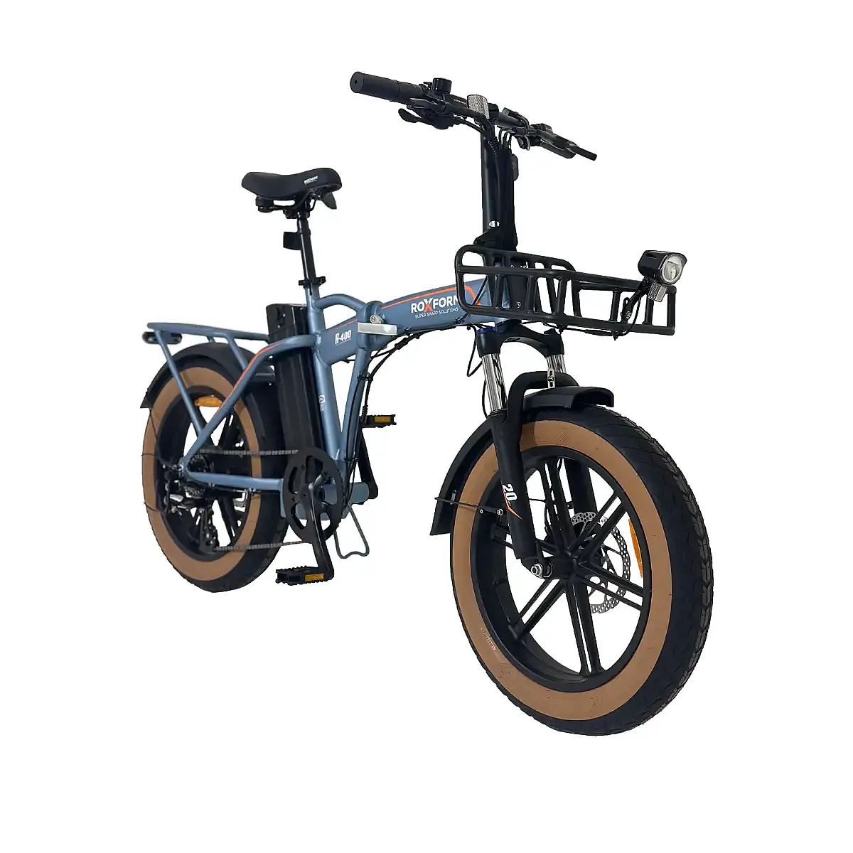 ÖN SİPARİŞ - Roxform R-400 Elektrikli Katlanabilir Bisiklet 20AH Shimano Altus Hidrolik Fren Alüminyum Kadro - 8