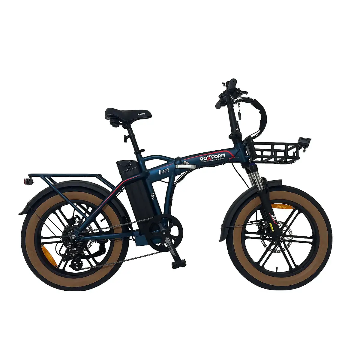 ÖN SİPARİŞ - Roxform R-400 Elektrikli Katlanabilir Bisiklet 20AH Shimano Altus Hidrolik Fren Alüminyum Kadro - 1