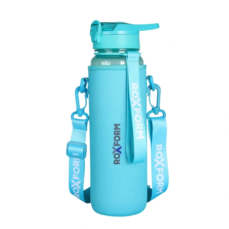 Roxform Suluk Matara 1100 ml, Premium PP Malzeme, Sağlıklı BPA & BPS İçermez, Kılıflı, Çift Kapaklı, Koku Yapmaz, Sızdırmaz ve Dayanıklı, Mavi - 2