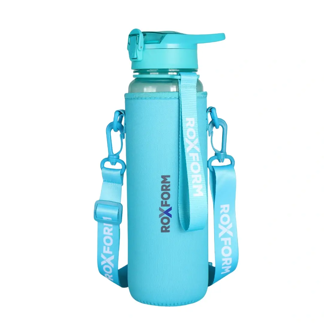 Roxform Suluk Matara 1100 ml, Premium PP Malzeme, Sağlıklı BPA & BPS İçermez, Kılıflı, Çift Kapaklı, Koku Yapmaz, Sızdırmaz ve Dayanıklı, Mavi - 2