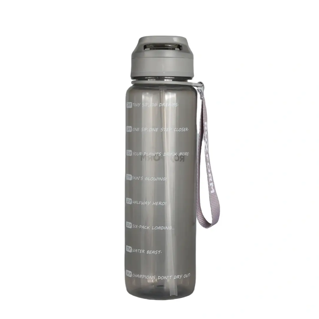 Roxform Suluk Matara 1100 ml, Premium PP Malzeme, Sağlıklı BPA & BPS İçermez, Kılıflı, Çift Kapaklı, Koku Yapmaz, Sızdırmaz ve Dayanıklı, Gri - 4