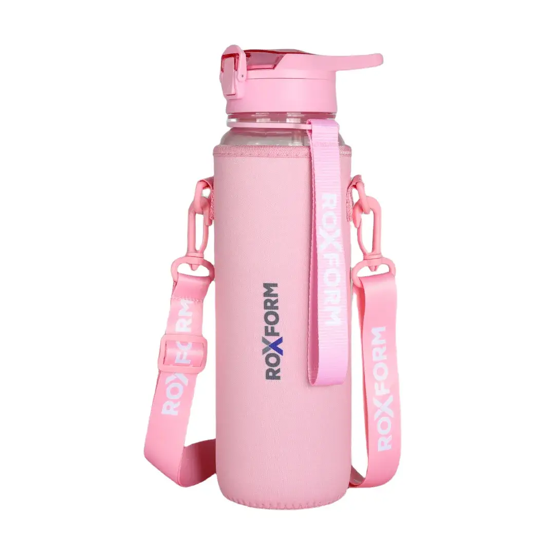 Roxform Suluk Matara 1100 ml, Premium PP Malzeme, Sağlıklı BPA & BPS İçermez, Kılıflı, Çift Kapaklı, Koku Yapmaz, Sızdırmaz ve Dayanıklı, Pembe - 2