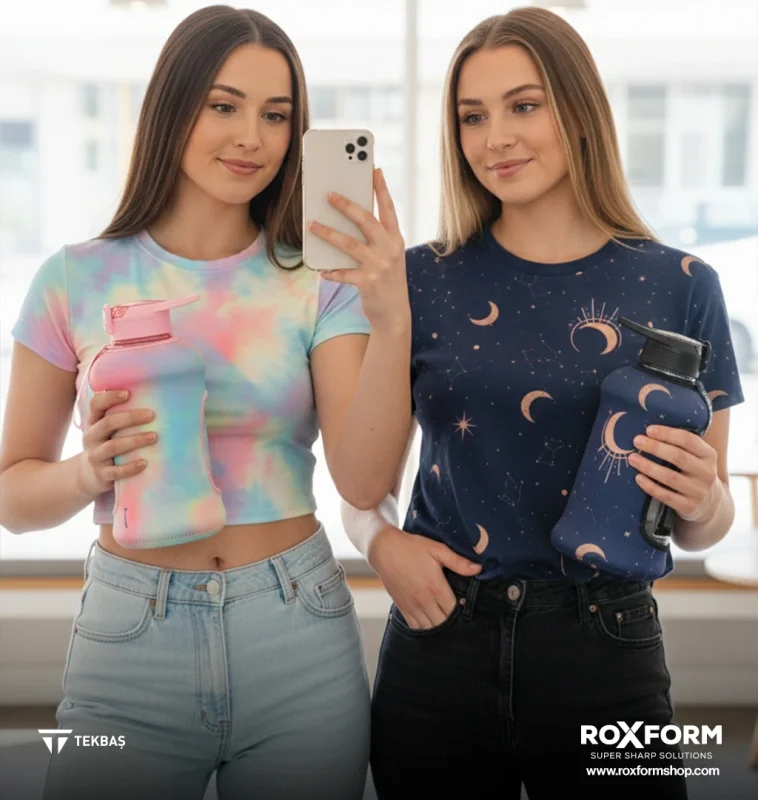 Roxform Suluk Matara 2200 ml, Premium PP Malzeme, Sağlıklı BPA & BPS İçermez, Kılıflı, Çift Kapaklı, Koku Yapmaz, Sızdırmaz ve Dayanıklı, Lacivert Ay Kılıf, Siyah - 3
