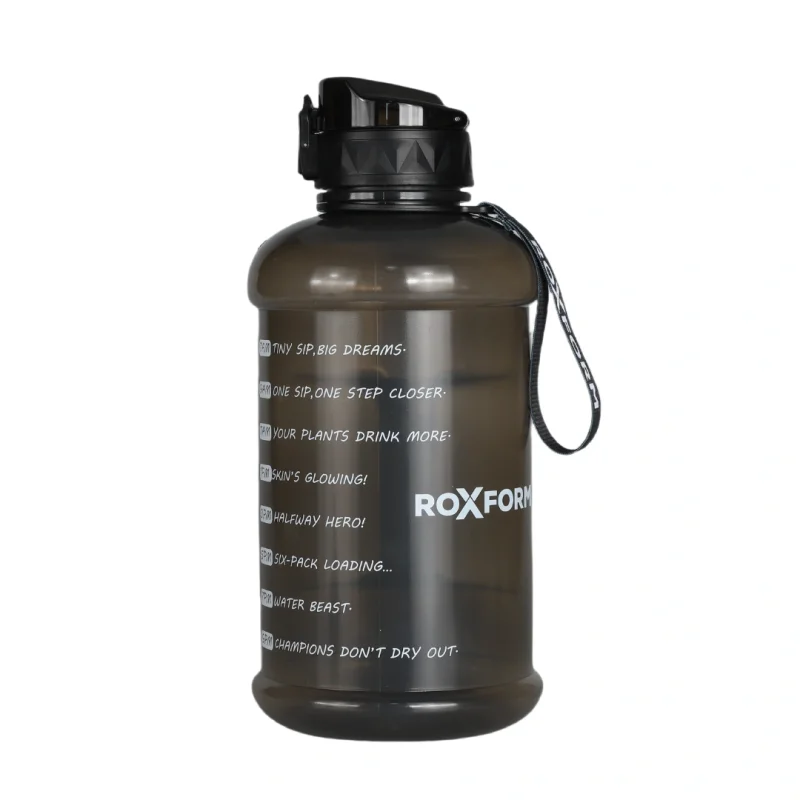 Roxform Suluk Matara 2200 ml, Premium PP Malzeme, Sağlıklı BPA & BPS İçermez, Kılıflı, Çift Kapaklı, Koku Yapmaz, Sızdırmaz ve Dayanıklı, Lacivert Kılıf, Siyah - 3