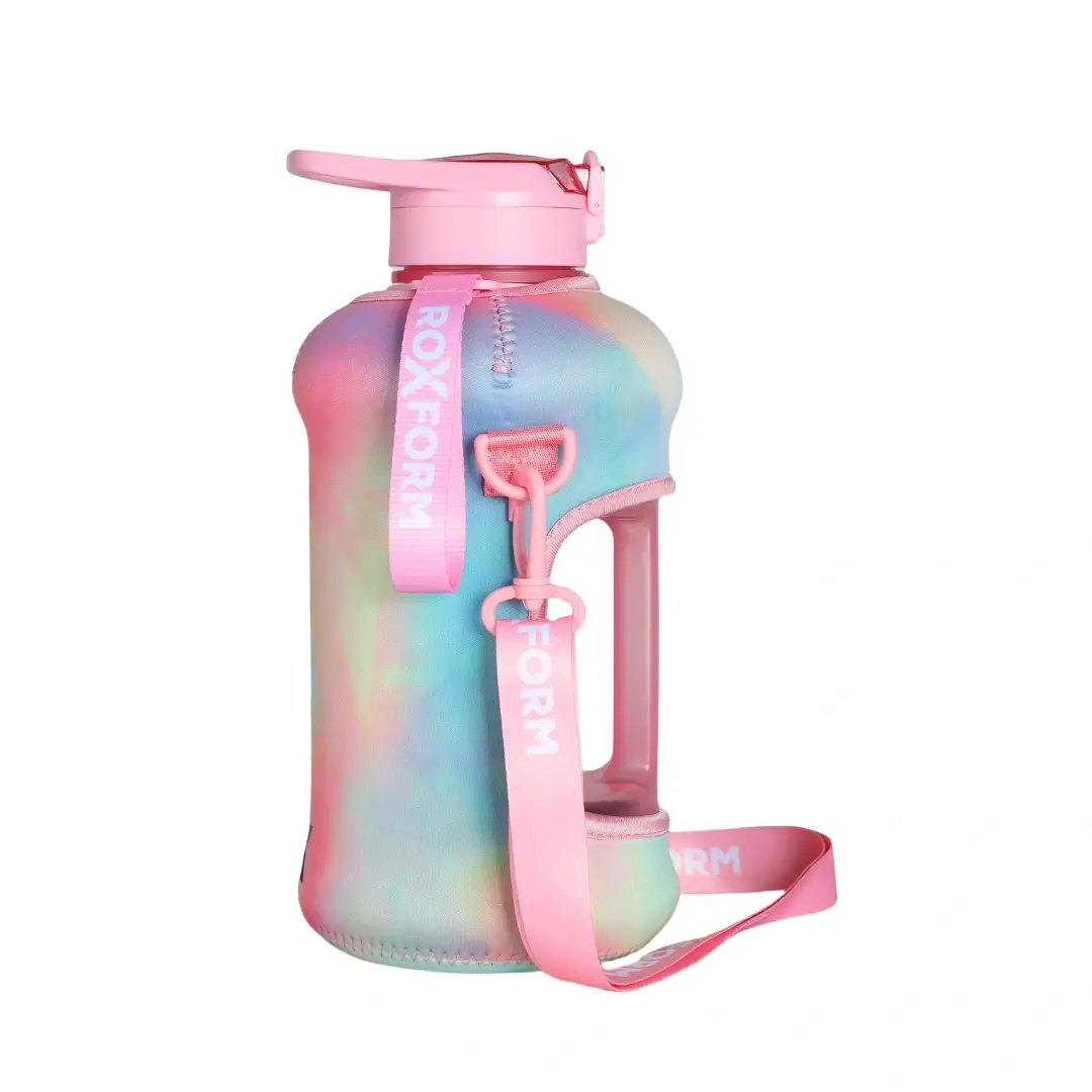 Roxform Suluk Matara 2200 ml, Premium PP Malzeme, Sağlıklı BPA & BPS İçermez, Kılıflı, Çift Kapaklı, Koku Yapmaz, Sızdırmaz ve Dayanıklı, Renkli Kılıf, Pembe - 2