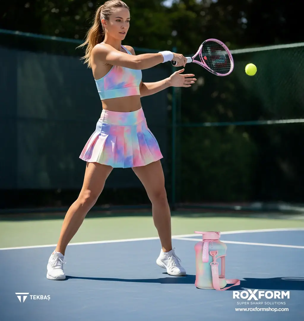 Roxform Suluk Matara 2200 ml, Premium PP Malzeme, Sağlıklı BPA & BPS İçermez, Kılıflı, Çift Kapaklı, Koku Yapmaz, Sızdırmaz ve Dayanıklı, Renkli Kılıf, Pembe - 2