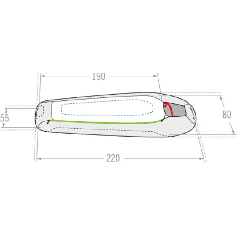 Vaude Sioux 1000 SYN -24 Uyku Tulumu 12124 Kırmızı Right - 3