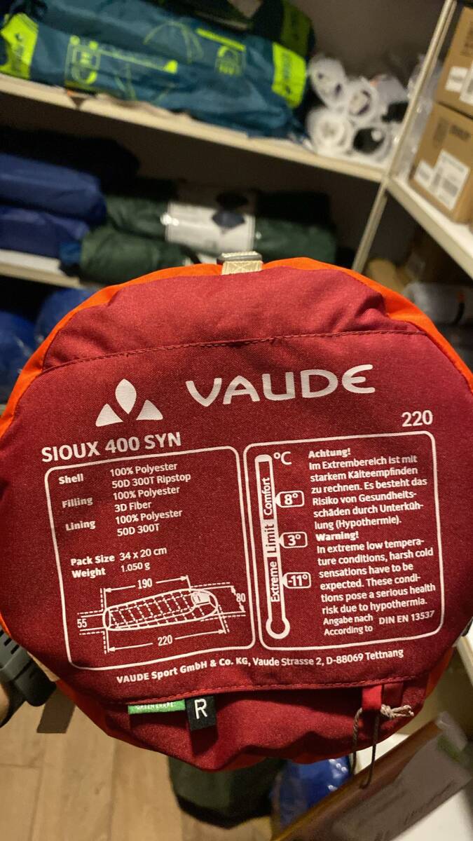 Vaude Sioux 400 Syn -11C Uyku Tulumu 12128 Kırmızı Right - 3