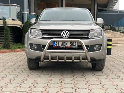Volkswagen Amarok Off Road Krom Karterli Ön Koruma Ön Tampon Koruma Demiri İnformplus Chrome 2010+ PWT03 - 2