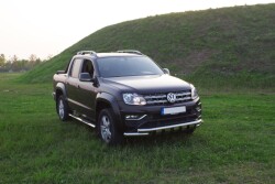 Volkswagen Amarok Off Road Krom Ön Koruma Ön Tampon Koruma Demiri Krom Glocity Chrome 2010+ PST23 - 1