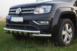 Volkswagen Amarok Off Road Krom Ön Koruma Ön Tampon Koruma Demiri Krom Glocity Chrome 2010+ PST23 - 3