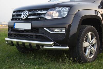 Volkswagen Amarok Off Road Krom Ön Koruma Ön Tampon Koruma Demiri Krom Glocity Chrome 2010+ PST23 - 3
