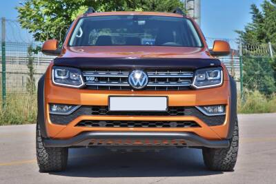 Volkswagen Amarok Off Road Saclı Ön Koruma Ön Tampon Koruma Demiri Siyah Gloplus Black 2010+ PST22 - 1