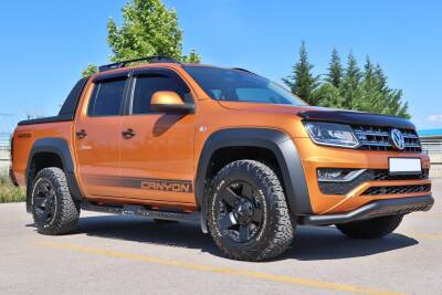 Volkswagen Amarok Off Road Saclı Ön Koruma Ön Tampon Koruma Demiri Siyah Gloplus Black 2010+ PST22 - 3